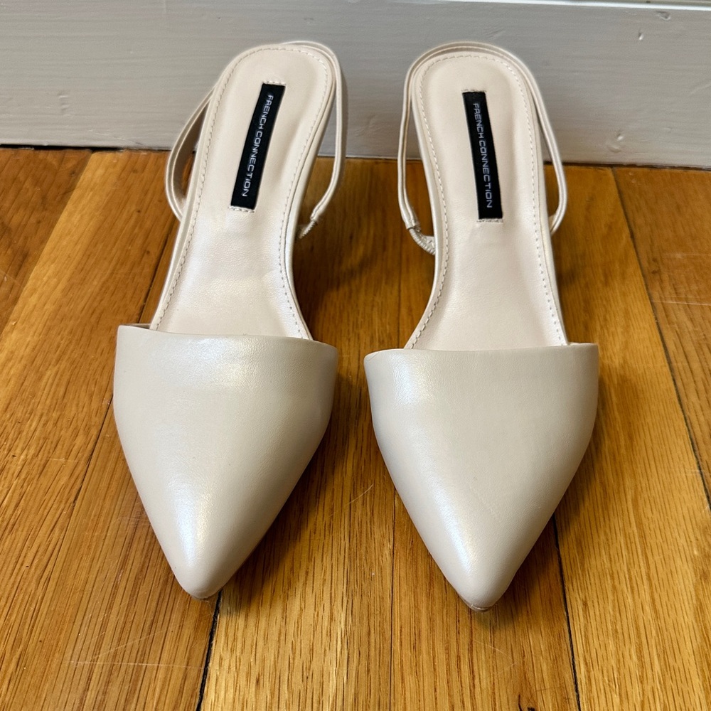 French Connection nude slingbacks 7.5